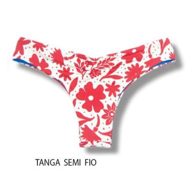 Imagem de Tanga Isa Scarlet  Biquíni Estampado  Semi Fio Ripple  Levanta Bumbum 