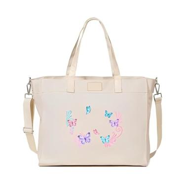 Imagem de gocase, Bolsa Tote Daily Off White Borboletas com Aquarela - Gocase 0004
