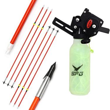 Imagem de Elkrich Kit De Carretel Pesca Com Arco E Flecha, Conjunto 40 M Corda, Fibra Vidro, Acessórios Para Ferramentas (Laranja)