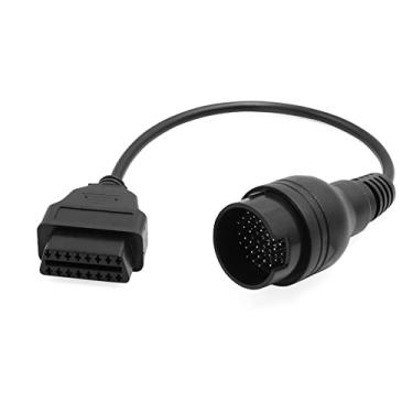 Imagem de uxcell Cabo conector adaptador de diagnóstico OBDII OBD2 de 38 pinos para 16 pinos para leitura de informações de diagnóstico do scanner para Mercedes-Benz
