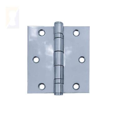 Imagem de Dobradiça Polida C-reto Inox Com Rolamento 3 X 2 ½