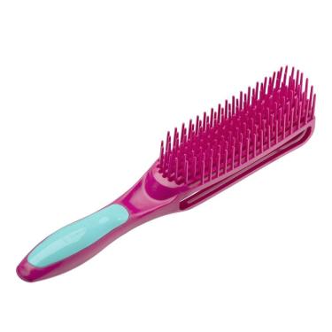Imagem de Escova de Cabelo para Cabelos Cacheados Desembaraçadora Dompel Caracol Rosa