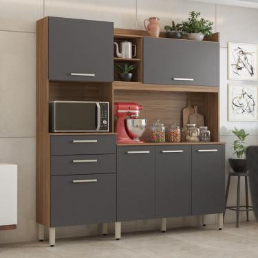 Imagem de Cozinha Compacta Select Amêndola Touch Grafito Demóbile