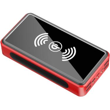 Imagem de Carregador Solar Portátil Banco De Energia Solar De Grande Capacidade Led Carregador De Telefone Luz De Acampamento Para Piquenique Ao Ar Livre, red