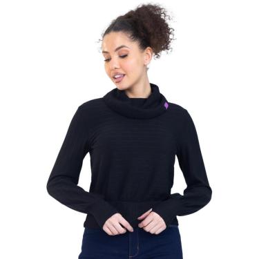 Imagem de Blusa Onça Preta De Tricot IV23 Preto Feminino-Feminino