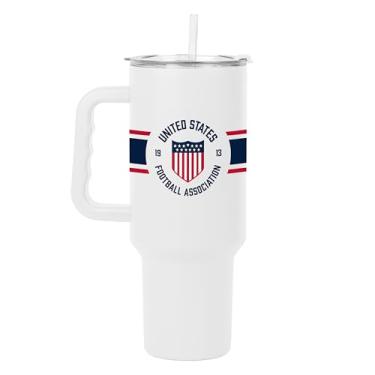 Imagem de Logo Brands Garrafa Quencher Masculina com Logotipo do Futebol Nacional 1913 EUA 1913 – Copo de Aço Inoxidável Isolado a Vácuo com Alça e Canudo – Mantém Bebidas Frias para Uso Diário