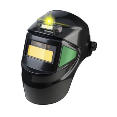 Imagem de YsXoWiui Máscara de solda com escurecimento automático movida a energia solar, equipamento de trabalho, protetor facial para soldador, antirrespingos