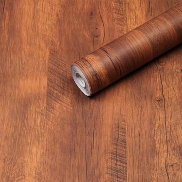 Imagem de Azulejos de piso de madeira para descascar e colar, azulejos de vinil, revestimento de vinil, recursos impermeáveis e antiderrapantes, fácil de instalar, para cozinha, quarto, banheiro, escritório