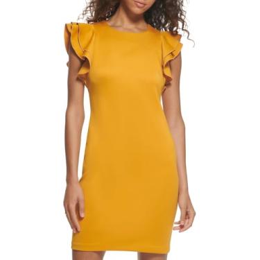 Imagem de Tommy Hilfiger Vestido feminino com manga esvoaçante, Girassol, 40