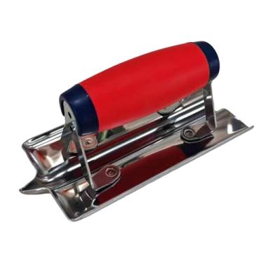 Imagem de FashionCha Desempenadeira de Gesso, Ferramenta Profissional Multiuso de aço Inoxidável com Cabo para Gesso, Estuque E Cimento, Ranhurador de Concreto, Tamanho real