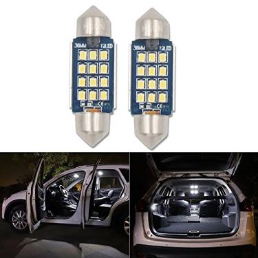 Imagem de HSUN Lâmpada LED Festoon C5W de 36 mm 6000K branca 6411 6413 6418 6461 6486X DE3423 DE3425 Canbus livre de erros 12V-24V 12LED-SMD2016 Chip para interior de carro, luz de domo, luzes de placa numérica
