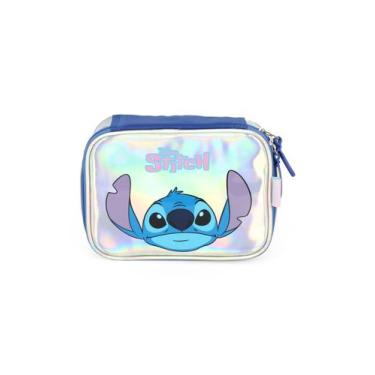 Imagem de Estojo Box Quadrado Escolar Lilo Stitch Prata Ei41684 - Luxcel
