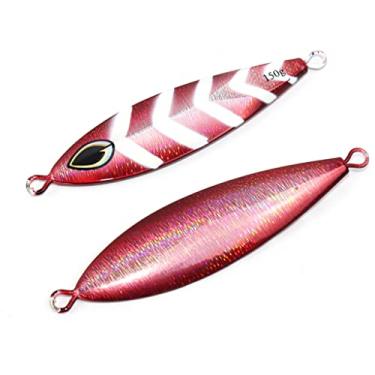 Imagem de ZZTWER 1p Isca de pesca artificial de metal de afundamento lento para pesca 150 g 200 g 250 g isca de pesca de robalo