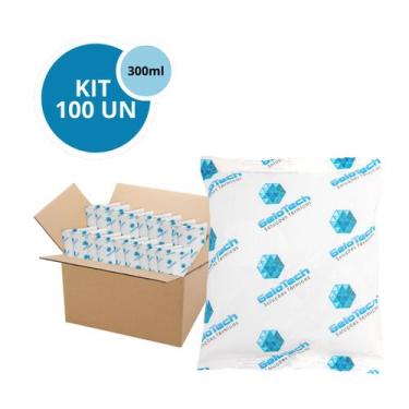 Imagem de Kit 100 Gelo Gel Bolsa Artificial Reutilizável Flexível Compressa 300g