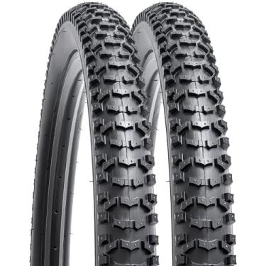 Imagem de YUNSCM 2 peças de pneus de mountain bike de 66 cm 26 x 2,50/60-559 compatíveis com pneus de bicicleta off-road 26 x 2,5 26 x 2,50 (Y-997)
