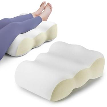 Imagem de Pilllows de elevação das pernas para dormir nas costas dão às pernas a altura necessária de 18 cm para aliviar a dor lombar, travesseiro de perna em cunha para elevação ajuda a dores nas pernas e