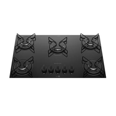 Imagem de Cooktop 5 Bocas Atlas Agile Up Preto com Mesa de Vidro e Mega Chama Bivolt