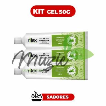 Imagem de Kit 3 Gel Lubrificante Íntimo Rilex 50 g Sabor Menta
