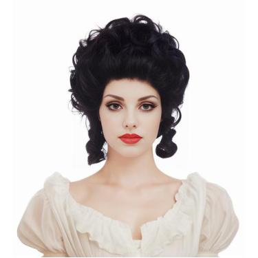 Imagem de Peruca Rugelyss Short Black Wavy Curly Big Bouffant Beehive