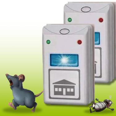 Imagem de KIT 2 REPELENTES DE TOMADA ULTRASSÔNICOS – AFASTA BARATAS, FORMIGAS E PEQUENOS ROEDORES – SEM VENENOS, SEGURO PARA CRIANÇAS E PETS, BIVOLT, BAIXO CONSUMO, COBERTURA ATÉ 185 M²