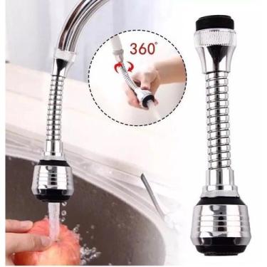 Imagem de Extensor Flexível De Torneira de Agua Pia Cozinha Adaptador Giro 360 A