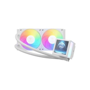 Imagem de Water Cooler Gamdias Chione P5-240 WH Branco RGB com Tela IPS LCD 3.4” 240mm