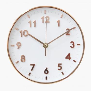 Imagem de Relogio Parede, RelóGio de Parede Cozinha, Silencioso Moderno, Decorativo Quarto Sala EscritóRio(20cmx20cmx5cm)(Rose/Branco)