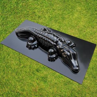Imagem de BETONEX Molde de crocodilo jacaré para fundição de concreto molde decorativo de plástico grande de cimento - Jacaré jardim grande forma de concreto - moldes e formas de concreto animais reutilizáveis
