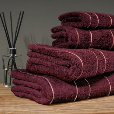 Imagem de 2 Toalha Banhão Macia 500g/m2 Grossa Absorve 80x150 Flo Vr (BORGONHA Vermelho Escuro Vinho Bordo - BANHÃO PREMIUM GIGANTE)
