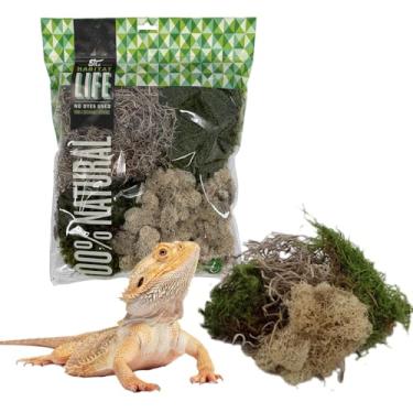 Imagem de Quality Growers The Habitat Life - Pacote de variedades naturais - Mistura de rena, humor, lençol e musgo espanhol - para todos os terrários - Controle de umidade - Roupa de cama respirável - Sem