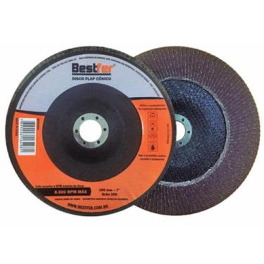 Imagem de Disco flap cônico 4.1/2pol grão 100 Bestfer