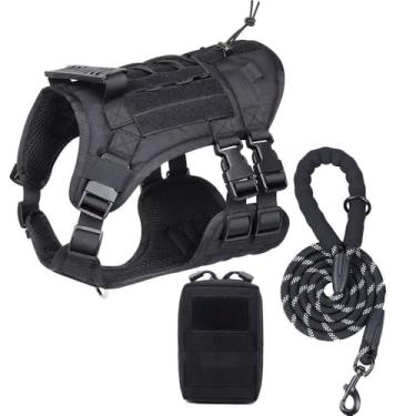 Imagem de Novo colete de treinamento para cães grandes, colete para áreas externas,peitoral para cães, peitoral para treinamento (preto,p)