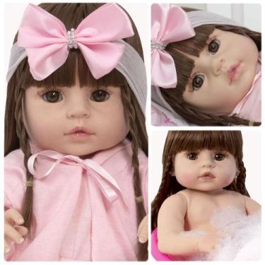 Imagem de Bebe Tipo Reborn Baby Alive Gatinha Menina 46cm Completa - Cegonha Reb