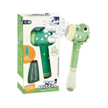 Imagem de Brinquedo Infantil Lança Bolhas Automático Pop Bubble Dinossauro Fenix