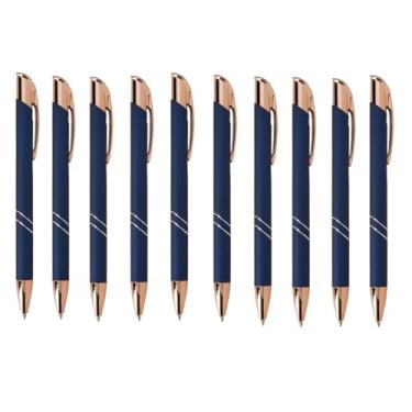 Imagem de Caneta Metálica Executiva Bronze Kit Com 40 Unidades A Laser (Azul)