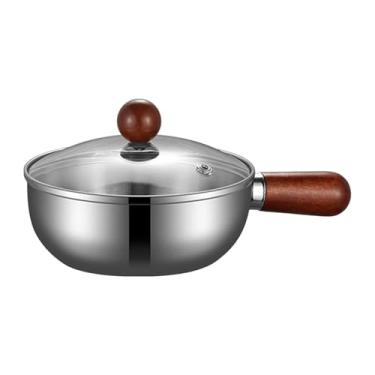 Imagem de ＫＬＫＣＭＳ Panela aquecedora de manteiga para aquecimento compatível com todos os cooktops domésticos profissionais portáteis para derreter manteiga pote de, 14 Cm Prata