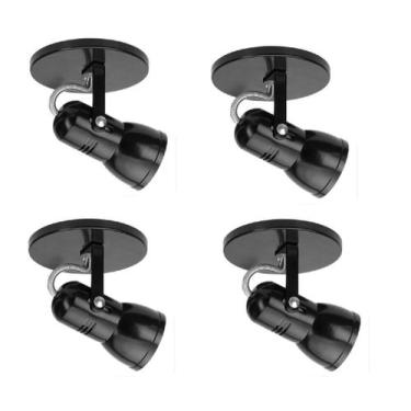 Imagem de Kit 4x Spot Par20 Bulbo Led 527/1 Hiperlight Preto