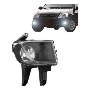 Imagem de Farol Auxiliar Lado Direito LD Compatível Celta e Prisma 2007 a 2015 Substituição Automotiva Encaixe Preciso Durável Acabamento Moderno Iluminação Auxiliar Veicular