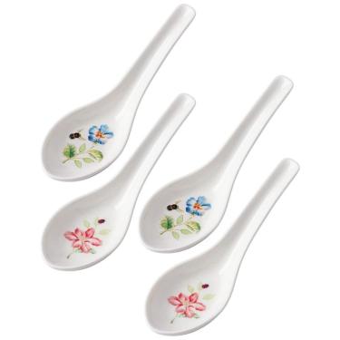 Imagem de Conjunto de Colheres de Sopa Multiuso com 4 Peças e Material de Porcelana, Lenox 892529, Branca