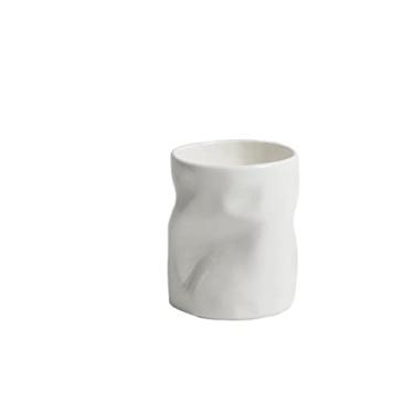 Imagem de GRFIT Caneca Plissada Cerâmica Copo de Água Apertar à Mão Copo de Leite Xícara de Café Caneca de Chá Japonês Irregular para Home Office Caneca de Café (Tamanho: Latão)