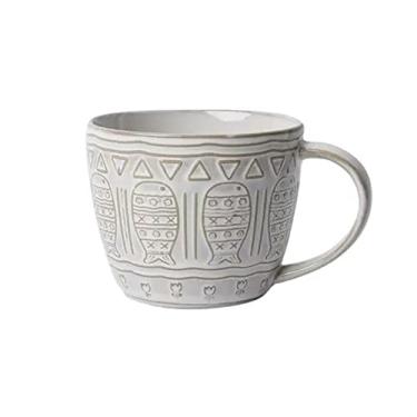 Imagem de Caneca vintage de alívio 500 ml, xícara de café de grande capacidade, copo de bebida personalizado para casa, escritório e escola caneca de café