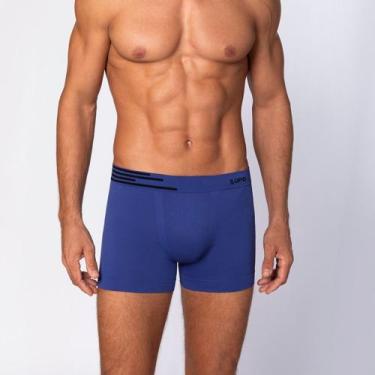 Imagem de Cueca Lupo Boxer Microfibra Sem Costura 436-002, Marinho, 2, GG