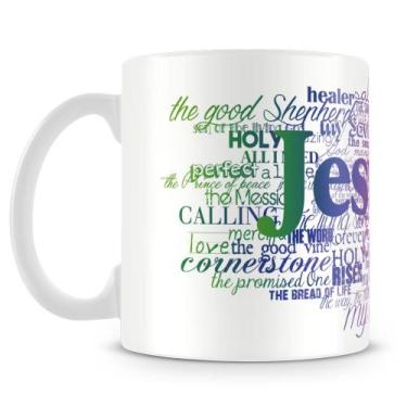 Imagem de Caneca Personalizada Jesus é Amor - Porcelana Branca com Estampa Relig