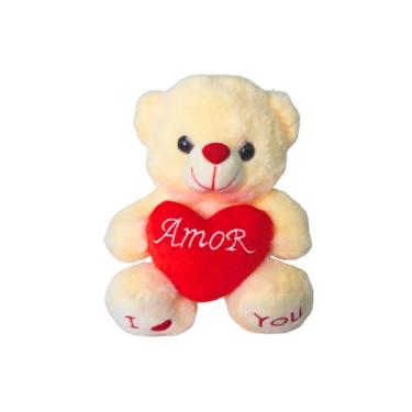 Imagem de Urso Ursinho De Pelucia Coracao Presente Namorada Fofo - 20cm