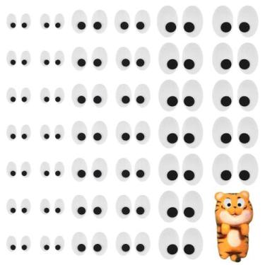 Imagem de Craft Safety Eyes FINGERINSPIRE 90 pares, ovais, pretos, brancos