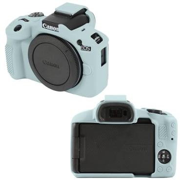 Imagem de Leayjeen Capa para câmera compatível com Canon EOSR50 R50 Capa de silicone para câmera R50 Capa de silicone para fotografia capa protetora macia (verde gelatina)