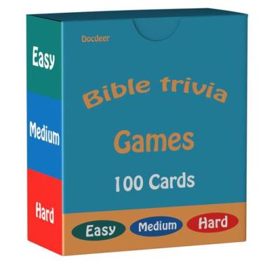 Imagem de Jogo de tabuleiro Bible Trivia Docdeer Bible para adultos e familiares