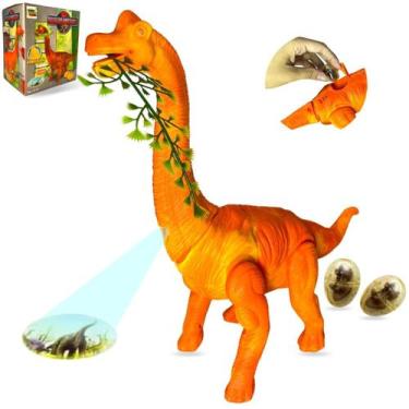 Imagem de Kit Dinossauro Bota Ovo E Pilhas C/Som Luz E Projeção Anda - Europio, 