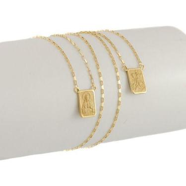 Imagem de Escapulário São Jorge Sagrado 8x12 65 Cm .85 Df Ouro 18k - JOIE JOIAS 