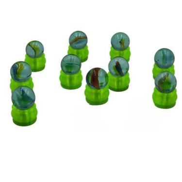 Imagem de 10 pç Suporte para Bola de Gude - Cristal - Garcia 3D, Verde claro